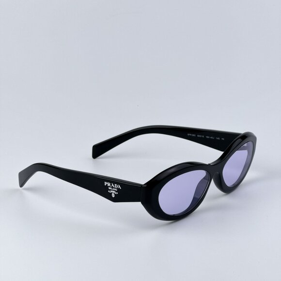 Prada PR26ZS 16K40J BRAND NEW Sunglasses Black Violet Oval Women main image 9